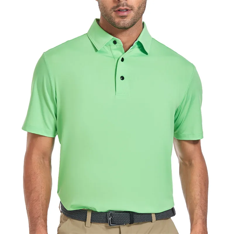 New Performance Fit Short Sleeve Golf Shirt Men Navy