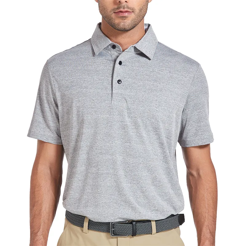 New Performance Fit Short Sleeve Golf Shirt Men Navy