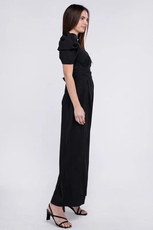 Puff Sleeve Jumpsuit