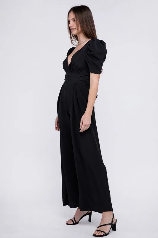 Puff Sleeve Jumpsuit