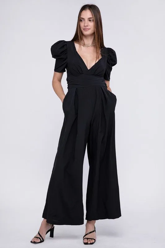 Puff Sleeve Jumpsuit