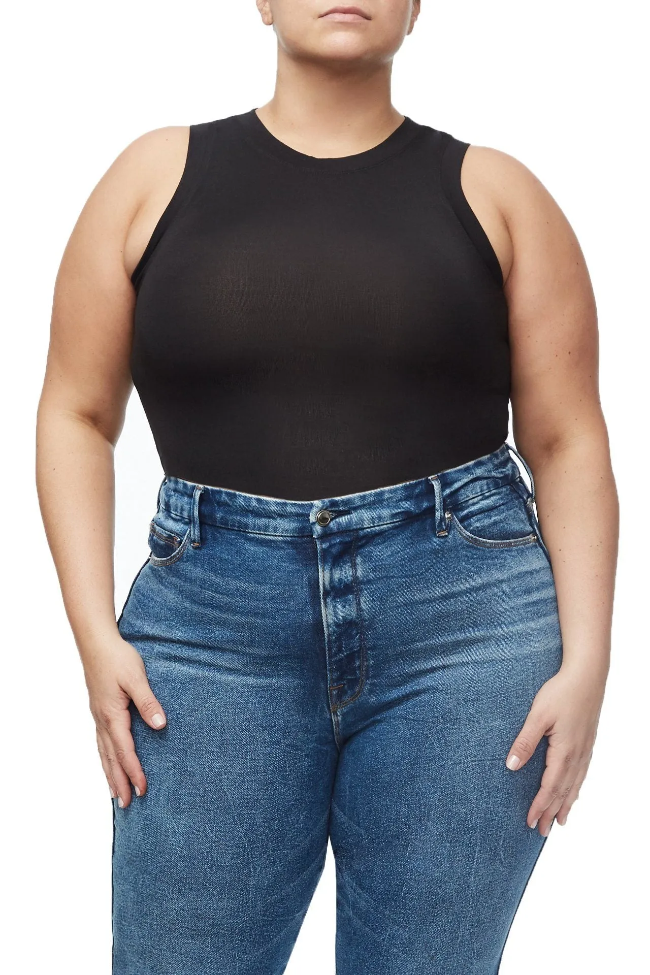 THE CROP MUSCLE TANK | BLACK001