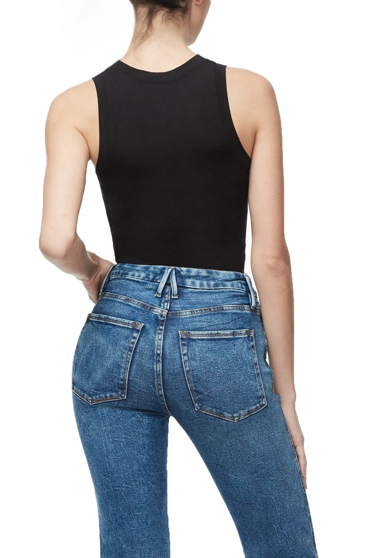 THE CROP MUSCLE TANK | BLACK001